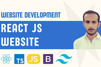 build and recreate responsive react js website for you