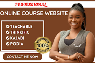 build kajabi website, kajabi salesfunnel podia, teachable, kartra website design