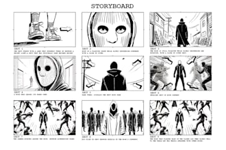 create professioal storyboard for your movie or advertising