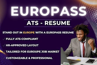 write your professional europass CV and cover letter