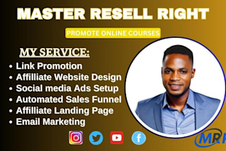 promote master resell right courses with email marketing