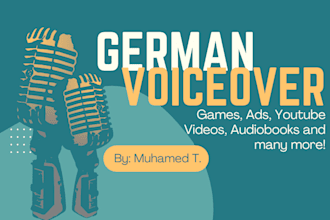 do voice acting and narration in german for games, ads, youtube videos