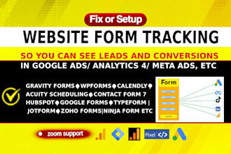 track calendly, acuity, hubspot, gravity form tracking with google tag manager