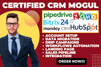 setup pipedrive bitrix24 pipeline apptivo zoho crm monday crm hubspot automation