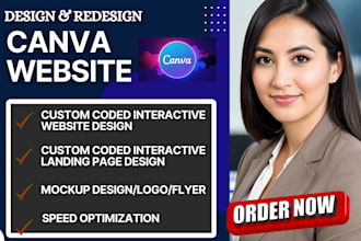 canva website design landing page product mockup design social media post design