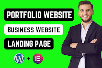 build portfolio website personal website landing page by elementor