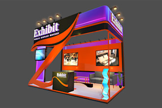 design an exhibition stand, booth, kiosk, stall