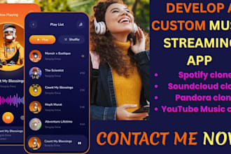 develop live streaming app music streaming app game streaming app music ott app