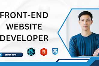 front end web developer,html css js,react vue website design