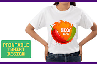 creat a printable tshirt design with your idea
