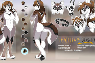 draw a reference sheet, fursona furry sheet nsfw furry art furry reference sheet