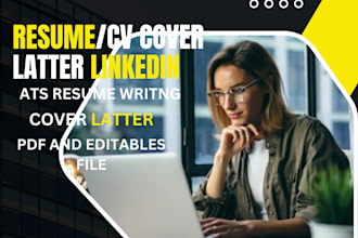 write, edit your CV, resume, cover later and linkedin profile