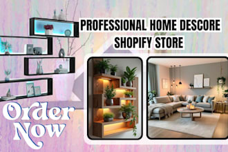 design 7 figure home decore shopify store funiture website shopify funiture