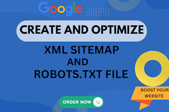create and optimize XML sitemap and robots txt files
