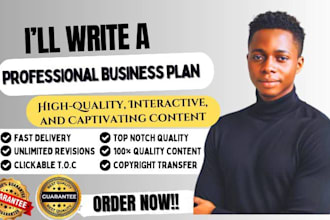 write an investor ready business plan for startups, sba plan franchise proposal