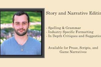 edit and proofread your story and bring your vision to life