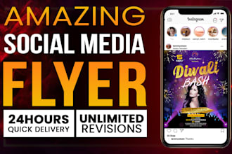 design unique social media flyer in 24hs