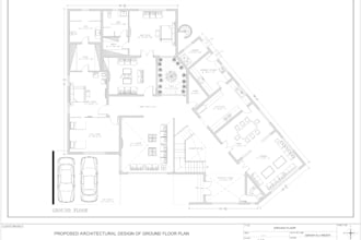create detailed 2d architectural working drawings