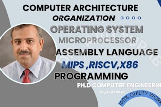computer architecture, mips, x86, assembly language, riscv, and operating system