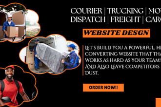 website design for courier trucking  logistics businesses