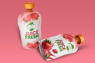 do premium product label, box package, pouch bag design