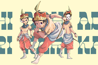 draw characters, mascots, with unlimited revisions