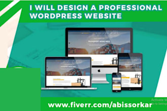 help in design a professional wordpress website
