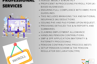manage the payroll ensuring full UK hmrc compliance