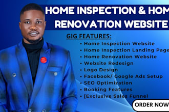 design home inspection website, home improvement website, home inspector website