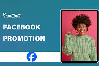 give you a shoutout or promote your product on my facebook page