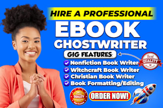 ghostwrite 30k ebook writing, selfhelp book nonfiction witchcraft christian book
