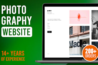 create a premium photography website