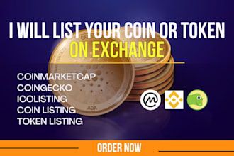 token listing, on coinmarketcap, coingecko, token listing, ico listing