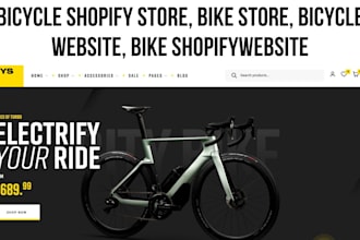 bicycle website shopify store bicycle store bike website bicycle dropshipping