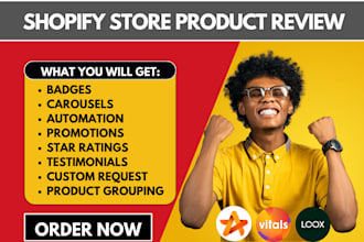 setup shopify store product review loox judgeme vitals ali reviews yopto trustoo