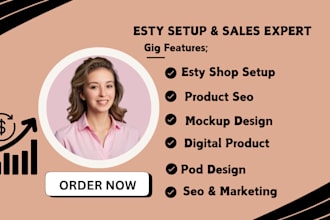 etsy digital products design, etsy shop setup, canva ebook planner design, SEO