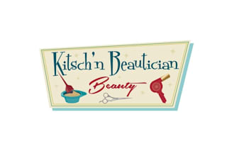 design eclectic retro boutique beauty parlor logo