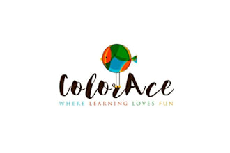 make inspirational kids stationery store logo