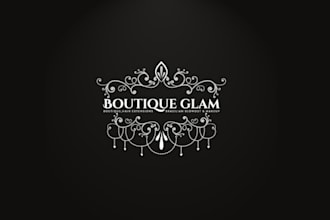 create chandelier theme around spa logo design