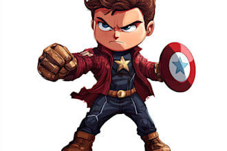 do design your awesome comic superhero pop art