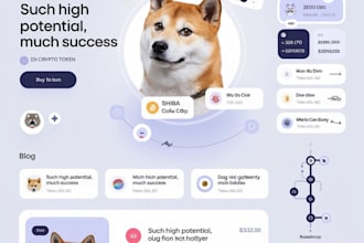 create presale website, memecoin website, web3 dapp crypto landing page ico, ido