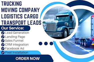 generate trucking leads moving company leads logistics cargo transport leads