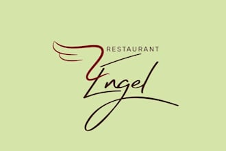 make wine and restaurant wordmark logo