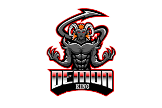 design high quality demon sport mascot logo with free source file