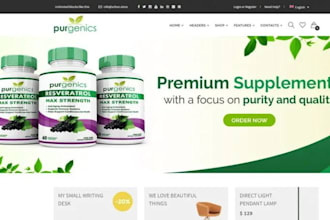 design nutraceutical shopify store supplement website nutraceutical store