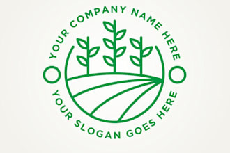 make minimal line art text badge and business logo