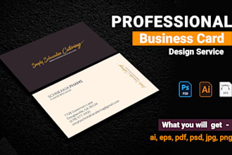 design modern minimalist and elegant business card