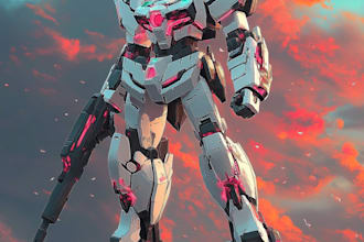 create a mecha robot art of your choice