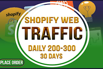 manage shopify website traffic facebook ads shopify sales marketing