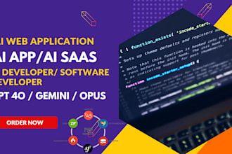 develop chatgpt ai app, ai saas, ai web appication, llm ai software developer